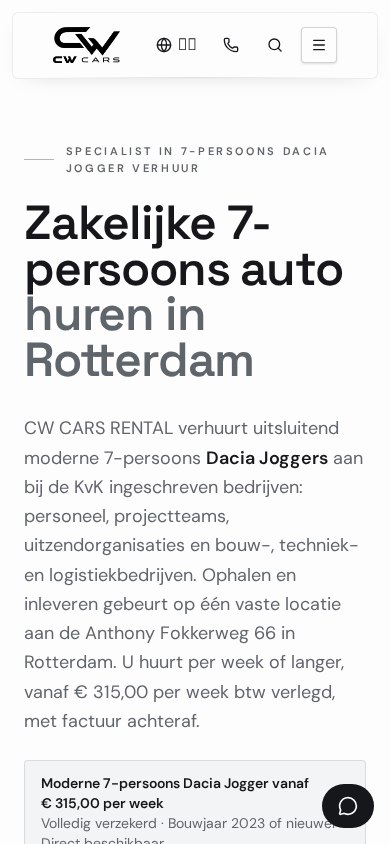 Mobiele weergave van CW Cars Rental