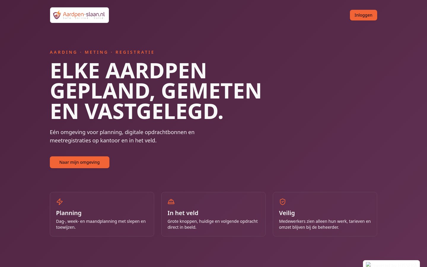 Desktop weergave van Aardpencentrale