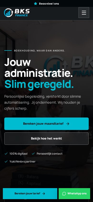 Mobiele weergave van BKS Finance
