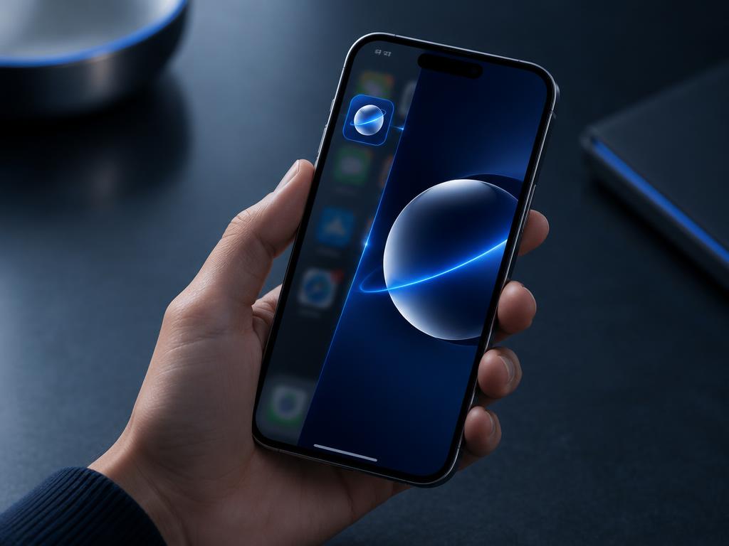 Webapp geopend vanaf het beginscherm van een telefoon